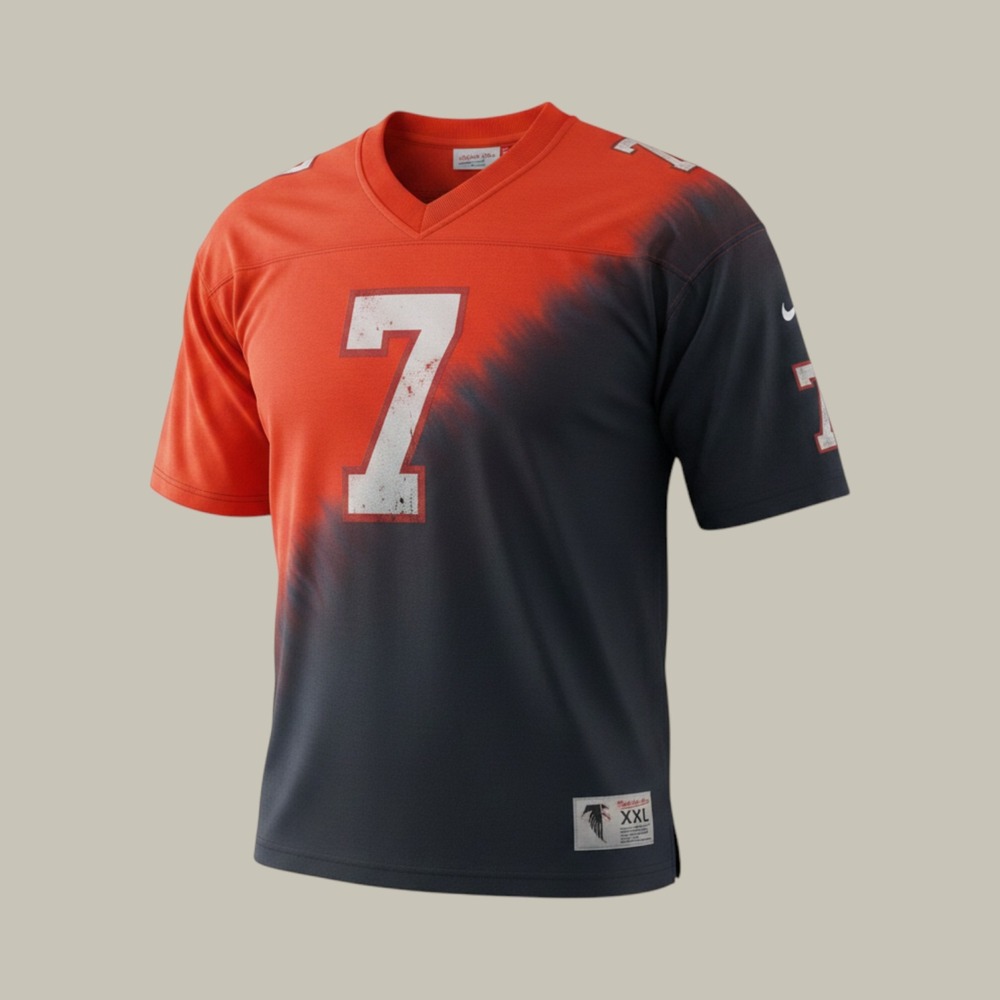 Mitchell & Ness Atlanta Falcons Michael Vick 7 Dip Dye Jersey Red Black XXL
